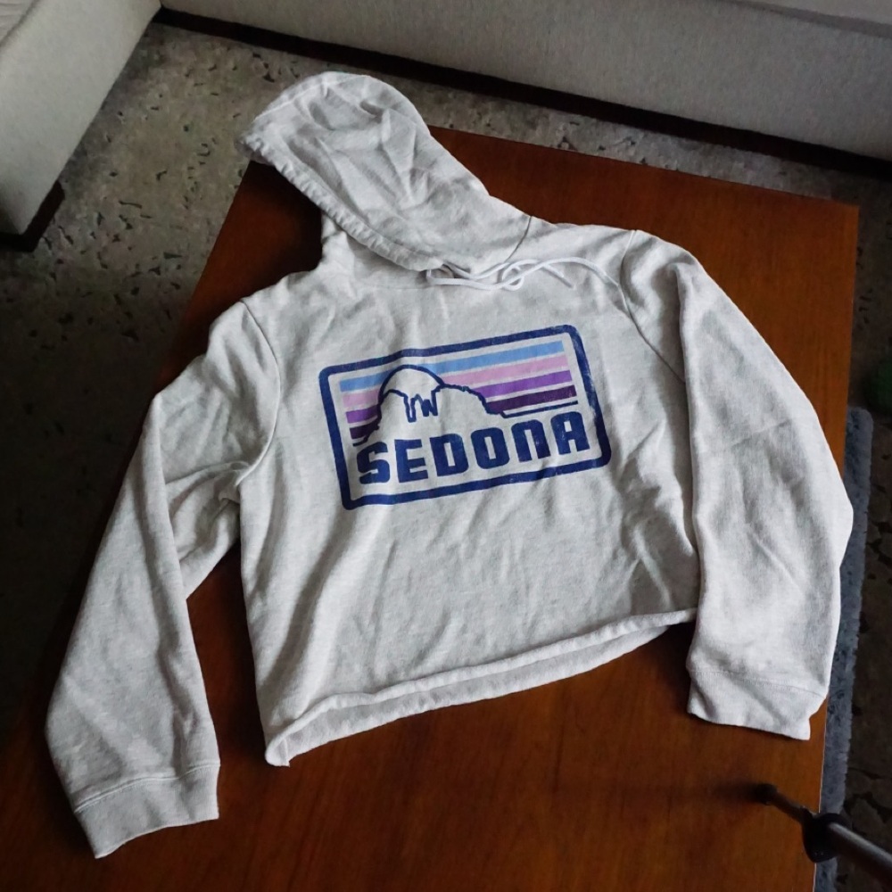 LEAGUE GRAY SEDONA ARIZONA LONG SLEEVE PULLOVER HOODIE UNISEX SIZE XL